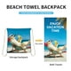 thumbnail image 4 of Accesorios de baño Europa y Estados Unidos Bolsa de toalla de playa Mochila de almacenamiento portátil Toalla estampada Toalla de baño Toallas de baño de poliéster, 4 of 6
