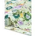 thumbnail image 5 of Camisa de manga larga con cuello simulado Allegra K volantes y botones florales para mujer Verde S, 5 of 5