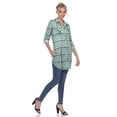 thumbnail image 3 of White Mark Women's Windowpane Plaid Tunic Top, 3 of 5
