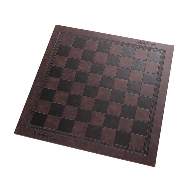 Chess Board 5 Colors Embossed Design Leather Table Game Portable Universal Luxury Checkers Chess Intellectual Toy Gift 33*33cm He Qiyong unisex