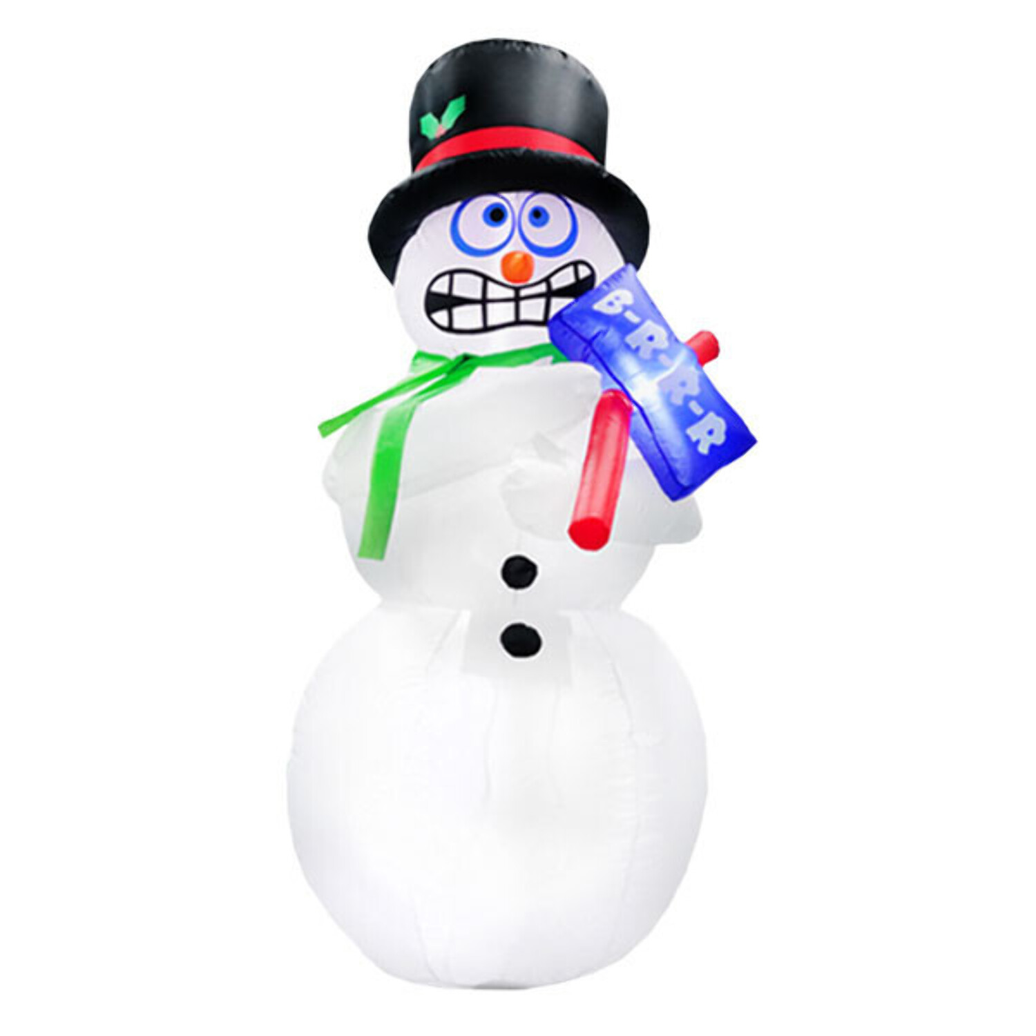 6' Shivering Snowman Inflatable Yard Decoration Motif Display (100CI712