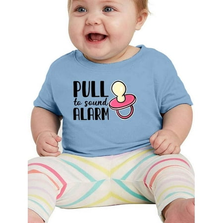 

Pull To Sound Alarm Pacifier T-Shirt Infant -Smartprints Designs 12 Months