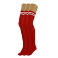 thumbnail image 6 of 3 Pairs Over The Knee Thigh High Socks Warm Stocking Women Boot Socks - Red, 6 of 10