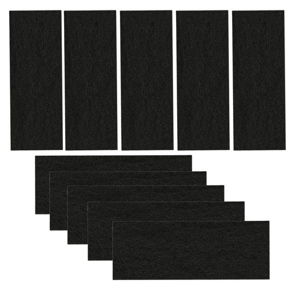 TropicAqua Cat Litter Box Charcoal Filters for Nature's Miracle Oval Hooded Flip Top Litter Box Replacement Carbon Odor Filters 8Inch x 3Inch (Pack of 10)