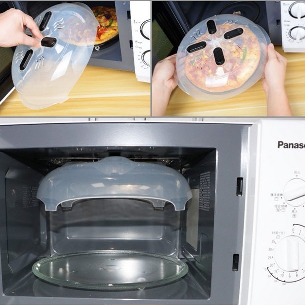 Microwave Plate Cover Food Dish Antisplatter Lid With Steam