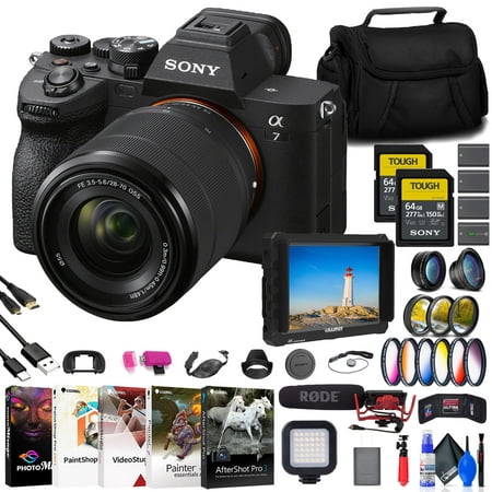 Sony a7 IV Mirrorless Camera with 28-70mm Lens + 4K Monitor + More