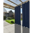thumbnail image 3 of nqOlkjepod Outdoor Curtains for Patio Waterproof, Solid Dark Blue Outdoor Privacy Panels Grommet, Minimalism Abstract Denim Texture Blackout Outside Curtains for Porch/Cabana 54"x95", 1 Panel, 3 of 8