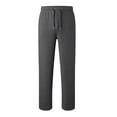 thumbnail image 4 of Boys Sweatpants Baggy Open Bottom Wide Leg Sweat Pants Elastic Waist Loose Fit Athletic Workout Jogger Dark Gray S, 4 of 4