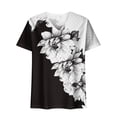 thumbnail image 6 of TaTaai Women’s V Neck Short Sleeve T Shirts Casual Loose Blouses Solid Color Soft Polyester Tops Summer Spring Daily Tees Gift, 6 of 6