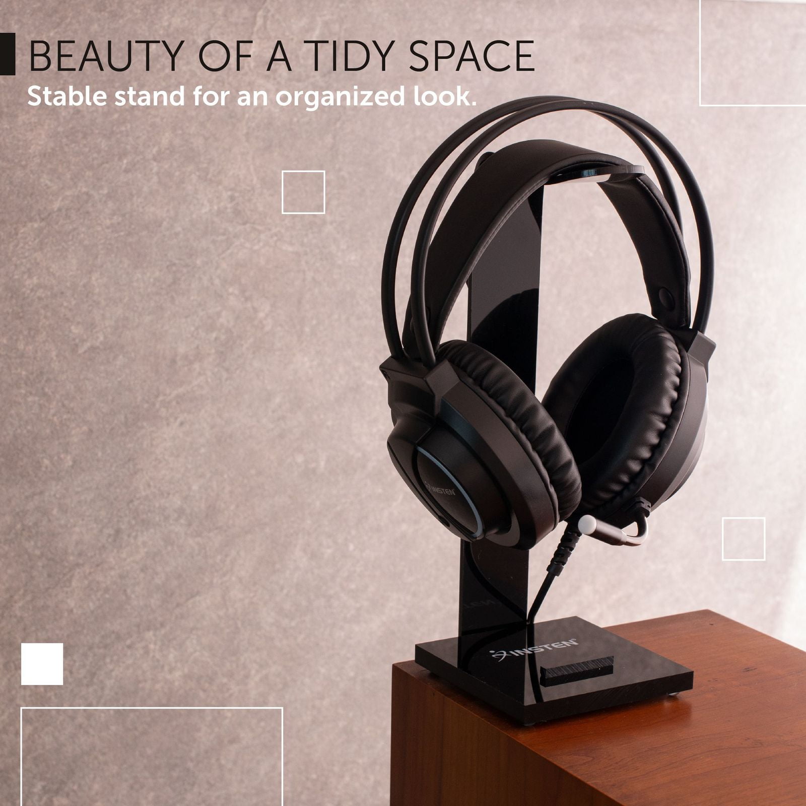 Buy Black Headphone Stand, Gaming Headset Holder for Desk Organizers