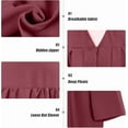 thumbnail image 5 of Misscom  Matte Graduation Cap Gown Set with 2025 Tassel for High School and Bachelor Graduation dress robe ,maroon,57(6'0" to 6'5" ), 5 of 5