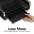 thumbnail image 4 of Hamilton Beach Electric Indoor Searing Grill Removable Easy-to-Clean Nonstick Plate, 6-Serving, Extra-Large Drip Tray, Stainless Steel (25360), 4 of 10