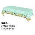 thumbnail image 6 of REZUOFI 1 Pcs Easter Tablecloth Disposable Waterproof for Holiday Dinner Party Decorations Reusable Clean Foldable Table Cover with Bunny Egg Design, 6 of 6