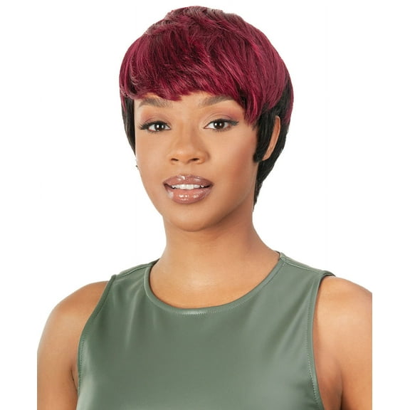 Born Free by Ali 100% Human Hair Full Wig PIXIE 01 (DX/BURGUNDY)