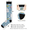thumbnail image 3 of FORMRS Womens Knee High Socks Casual Long Thick Travel Daily Wear, 2 Pairs, Cartoon Easter Bunnies, 3 of 6
