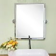 thumbnail image 4 of TEHOME Chrome Metal Framed Pivot Rectangle Bathroom Mirror 20x24", 4 of 7