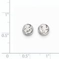 thumbnail image 3 of 14k White Gold 5mm Bezel White Topaz Stud Earrings, 3 of 3
