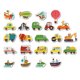 thumbnail image 4 of Gwong Juguete Dibujos animados coche vegerazable jigsaw rompecabezas emparejamiento juego de juego juguete juguete Gwong 30004908, 4 of 6