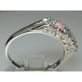 thumbnail image 4 of LBG British Made 925 Sterling Silver Natural Aquamarine & Opal Womens Band Ring - 33 size options - Size 11.25, 4 of 7