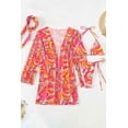 thumbnail image 5 of Sexy Summer Printed Bikini Cover Up Four Piece Set (L, MultiGreen), 5 of 9