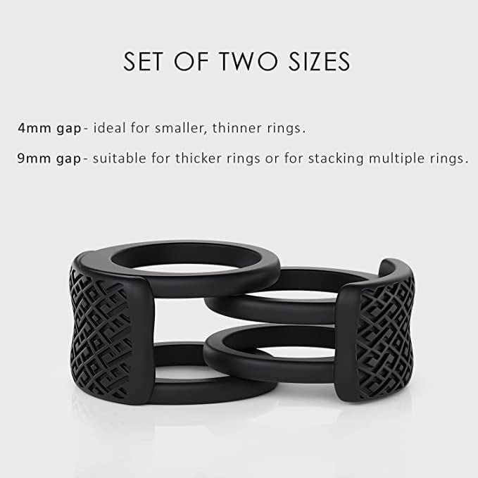 Rinfit Wedding Ring Protector for Working Out Silicone Rubber Ring Cover  Protector Set of Two: 4mm and 9mm 