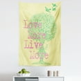 thumbnail image 1 of Love Tapestry, Love Live and Peace Image Positive Wishes for the World Work, Fabric Wall Hanging Decor for Bedroom Living Room Dorm, 5 Sizes, Green Soft Pink Yellow, by Ambesonne, 1 of 1