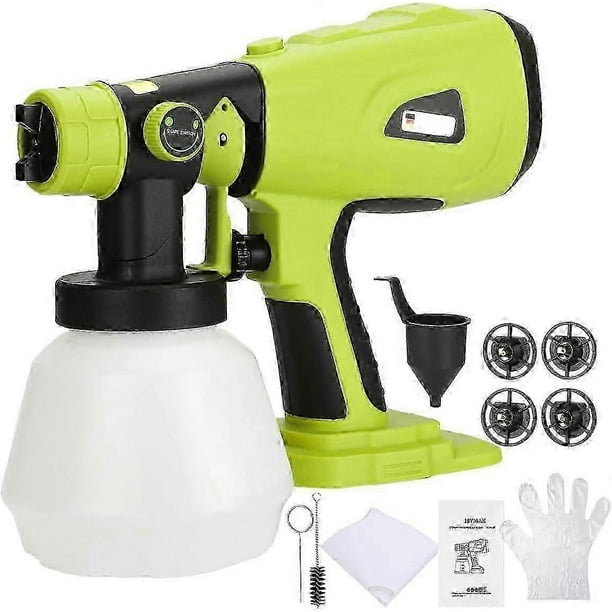 Paint Sprayer for Ryobi 18V Battery, Cordless Paint Sprayer with 1000ML Container, Handheld HVLP Paint Gun Electric Paint Spray (No Battery)