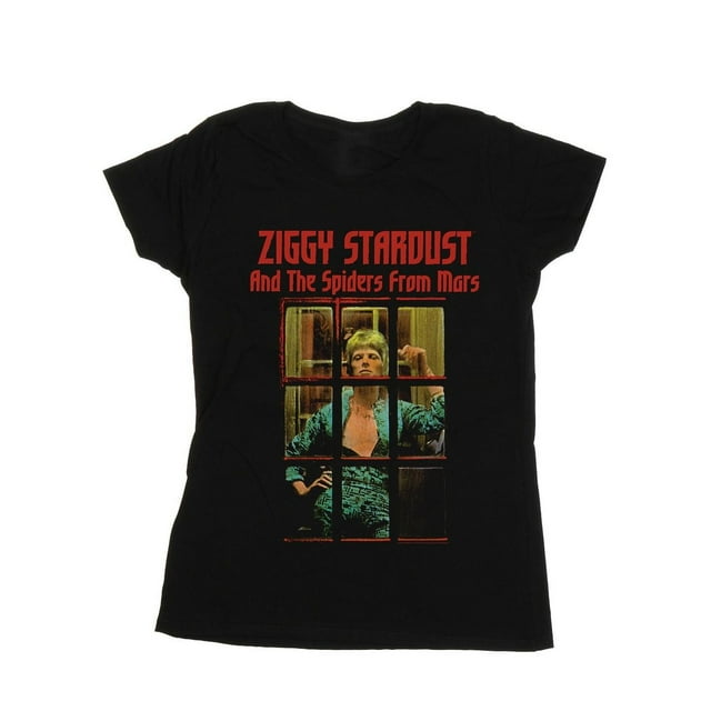 David Bowie Womens Ziggy Stardust Spider Cotton T-Shirt