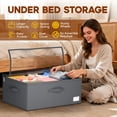 thumbnail image 6 of Under Bed Storage with Wheels, WLRETMCI 2Pack Large Under-Bed Storage Container, Rolling Bedroom Storage Organize for Clothes, Shoes,Toys, No-Tool Assembly, 6 of 7