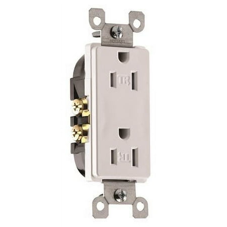 Leviton T5325 15 Amp Decora Tamper-Resistant Duplex Electrical Wall Outlet - Ivory