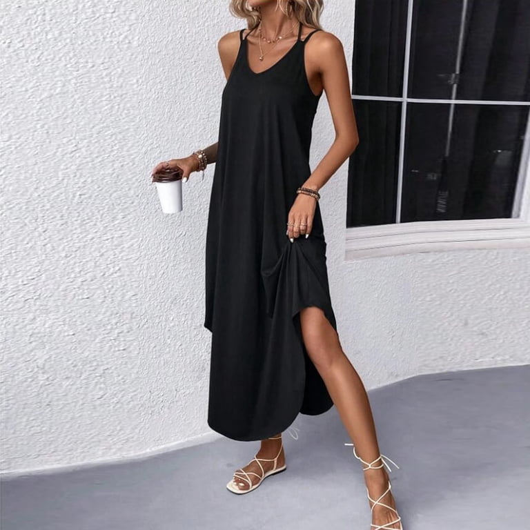 black long casual dress Black Wool Midi Dress Handmade Vintage Fit & Flare Pleated Long Sleeve 1614 Black / XS
