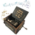 thumbnail image 1 of Caja de música clásica vintage de Harry Potter con decoración de madera (negra), 1 of 5
