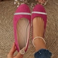 thumbnail image 5 of IEMIEMIEM Women's Fashion Flats Sparkly Rhinestone Chain Dress Shoes Comfortable Round Toe Slip-On Ballet Loafers Hot Pink 10 Wide, 5 of 9