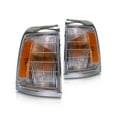 thumbnail image 4 of For 1992 93 94 1995 Toyota Pickup 2WD Corner Lights Driver and Passenger Side Pair Amber and Clear Lens With Chrome Trim For TO2520127, TO2521129 | 81620-35100, 81610-35100, 4 of 9