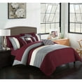 thumbnail image 7 of Rashi 10 or 8 Piece Color Block Bed In a Bag Bedding and Comforter Set, 7 of 7
