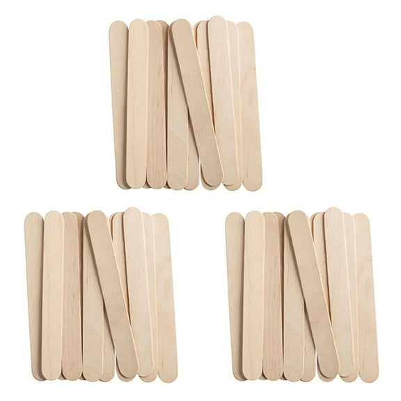 [300 Count] 3.6 Inch Wooden Multi-Purpose Popsicle Sticks, Craft, Ice Cream, Wax, Waxing, Tongue Depressor Wood Sticks
