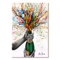 Elephant Stock Bottle Of Nostalgia Wall Art - Vertical Canvas Wall Art - Living Room Wall Decor - Food And Drink Canvas - Gray And Green Decor By Ashvin Harrison - 32" x 48"