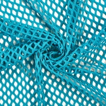 Cabaret Mesh Stretch Fabric Spandex Big Holes 58" Wide For Costume Dance Wear (Turquoise)