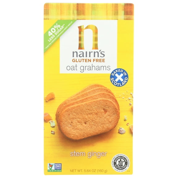 Nairn'S Oat Grahams, Stem Ginger, Gluten Free, 4 Packs