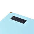 thumbnail image 5 of GZXS Minimalist 40" Home Office Desk with Charging Outlet, USB Port, Gold Legs, and Glossy MDF Top for Study or Workspaces (Light Blue), 5 of 7