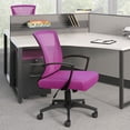 thumbnail image 4 of Lacoo Mid-Back Office Desk Chair Ergonomic Mesh Task Chair with Lumbar Support, Pink, 4 of 7