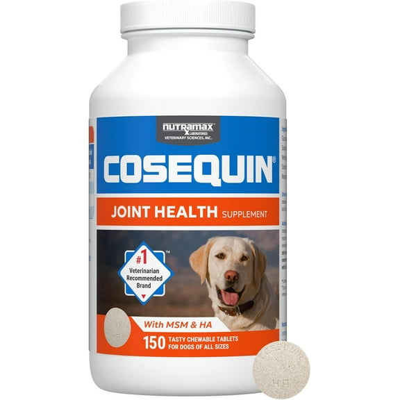 Nutramax Cosequin for Dogs Joint Health Supplement, Contains Glucosamine for Dogs, Plus Chondroitin, MSM and HA, Supports Healthy Joints, Chewable Tablets, 150 Count