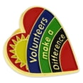 thumbnail image 2 of PinMart's Volunteers Make A Difference Heart Enamel Lapel Pin, 2 of 3