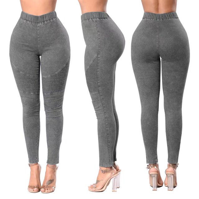 Pantalones vaqueros ajustados elásticos para mujer, Jeans Mom de cintura alta, ropa de calle informal Vintage, 2023