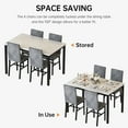thumbnail image 3 of AWQM Kitchen Dining Set for 4 with Marble Dining Chairs and 4 Plush Upholstered Chairs for Apartments, Kitchens, Dining Rooms, Breakfast Corners and Small Spaces, 3 of 8