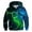 Blue Green Crack, variant on Boys Hoodies for Kids 3D Printed Hooded Sweatshirt with Pockets Long Sleeve Kids Pullover Tops 6-16 Years