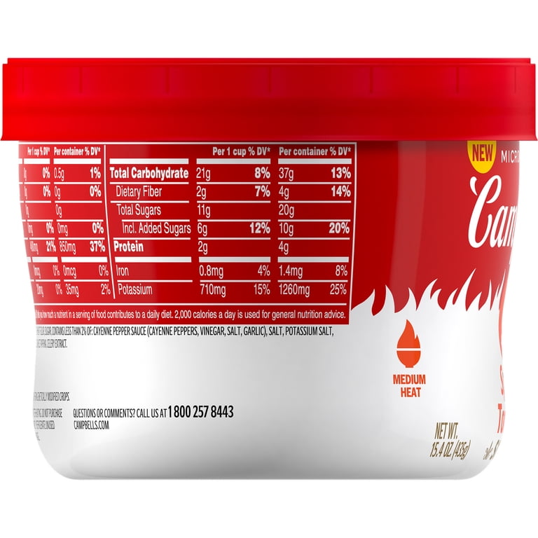 Campbell's Spicy Tomato Soup, 15.4 oz Microwavable Bowl - Walmart.com