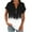 Black#2, variant on purcolt Womens Summer Tops Dressy Casual V Neck Short Sleeve Button Shirts Cute Printed Business Work Blouses