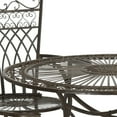 thumbnail image 3 of SAFAVIEH 5-Pieces Adult Glam Metal Easy to Clean Dining Furniture Set, Rustic Brown, 3 of 4