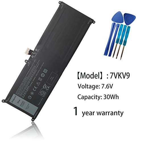 Reemplazo de Batería Anepoch 7VKV9 para Laptop Dell XPS 12 9250 Latitude 12 7000 7275 0V55D0 9TV5X 7.6V 30Wh 4020mAh